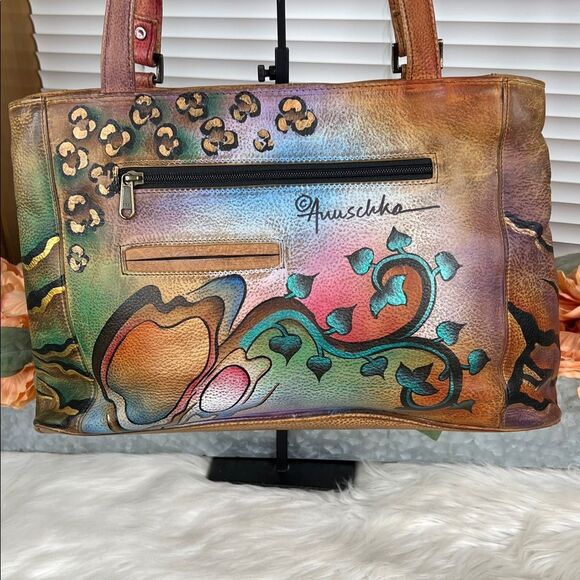 Anuschka Hand-Painted Multicolor Tote Bag - Picture 3 of 10